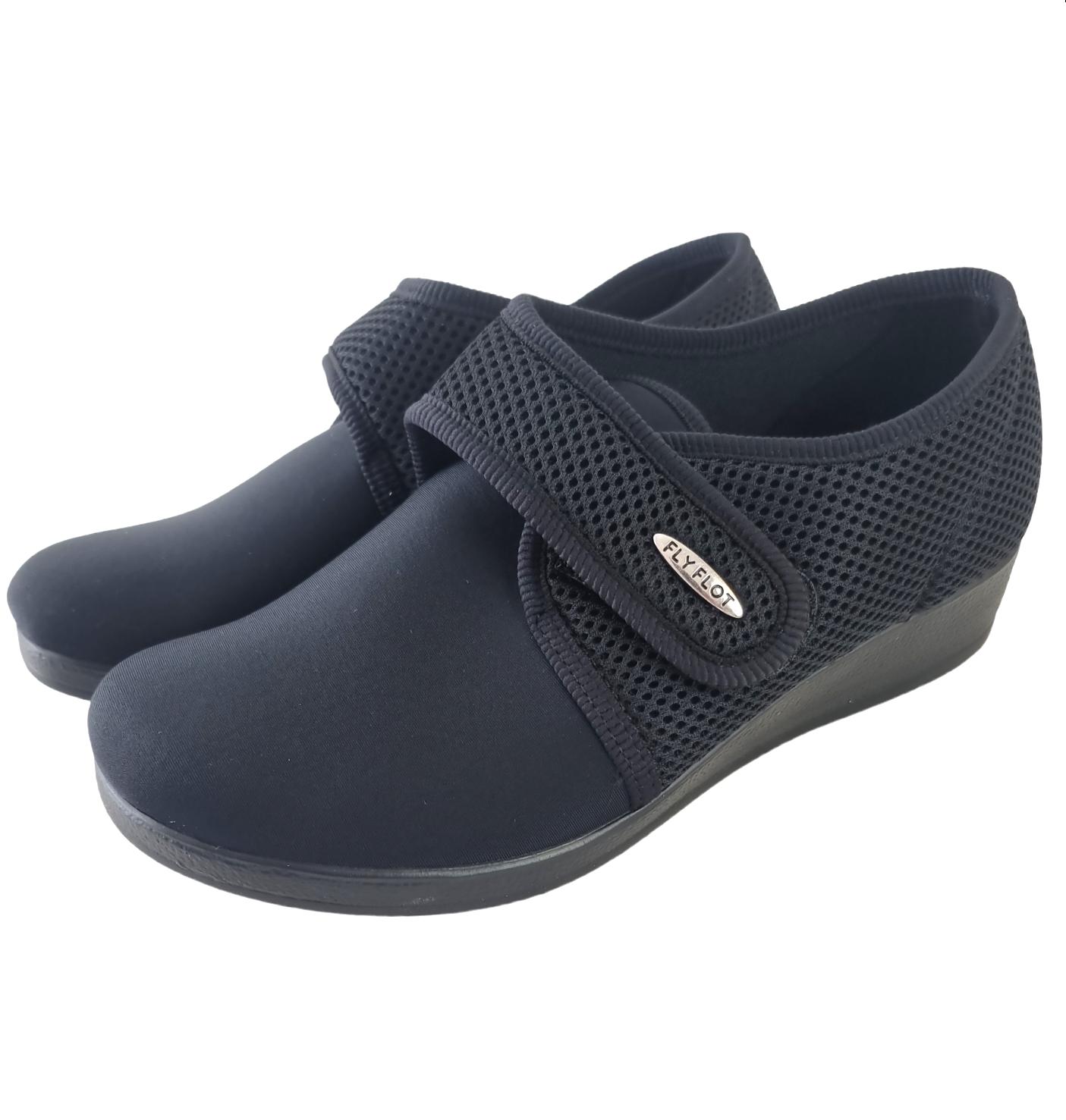 Fly Flot | Full Slipper Man, Pantofole Uomo con Elastico Regolabile, Ciabatta con Tomaia in Velluto e Sottopiede in Microfibra, Blu, 40