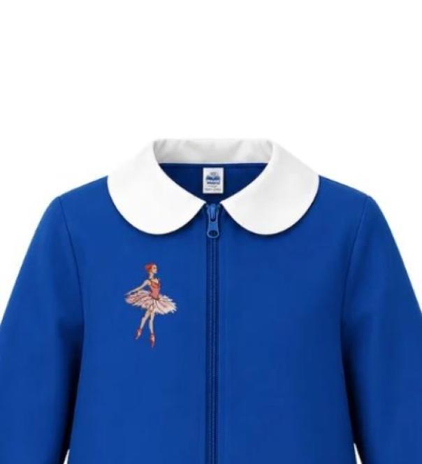Grembiule blu scuola bambina con zip Siggi