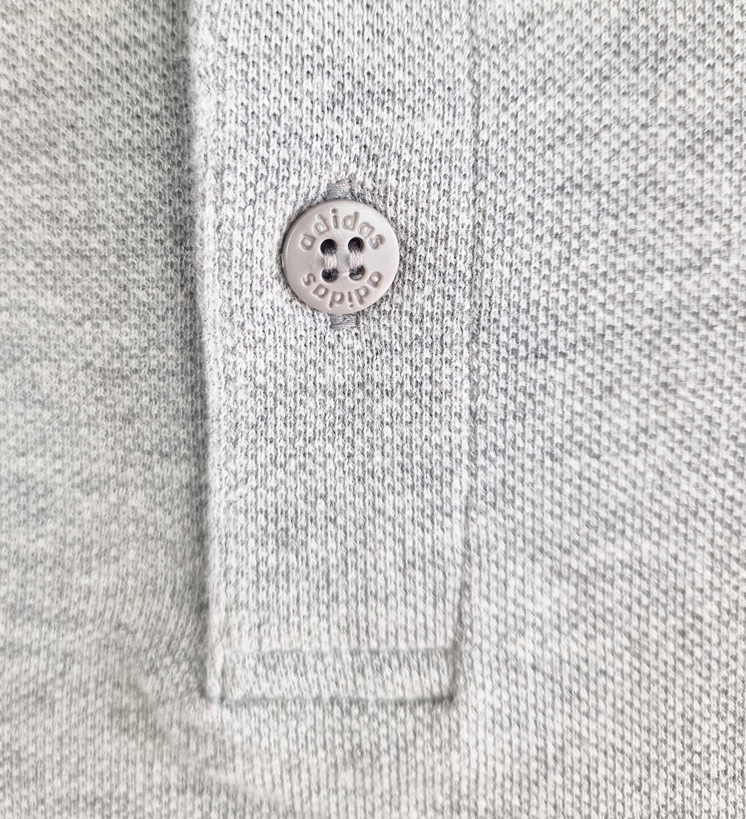 Polo manica corta in cotone da uomo Adidas grigio