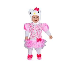 Vestito costume carnevale bambina piccola kitty rosa