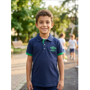 Polo mezza manica  bambino blu