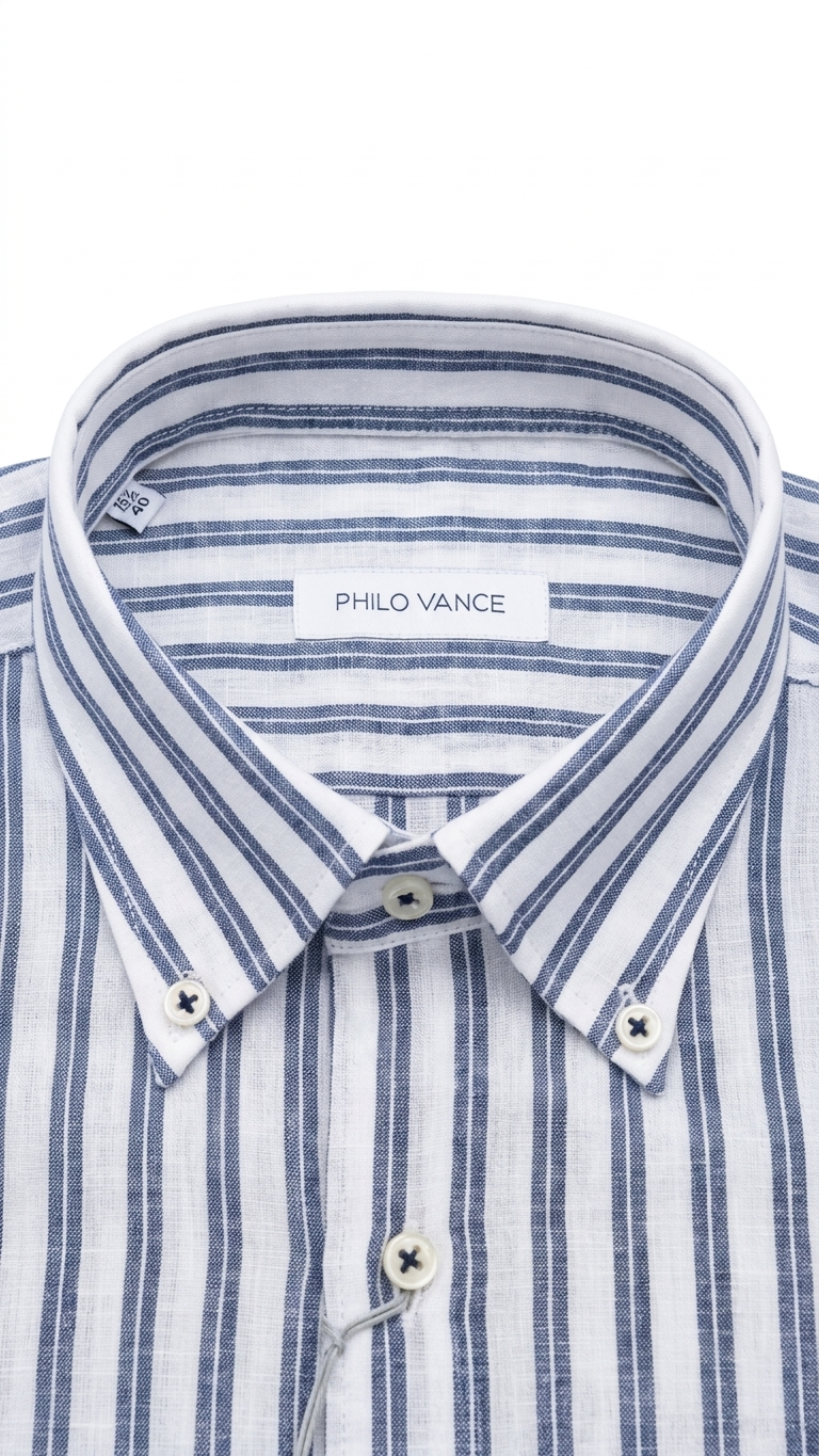 Camicia misto lino cotone Philo Vance