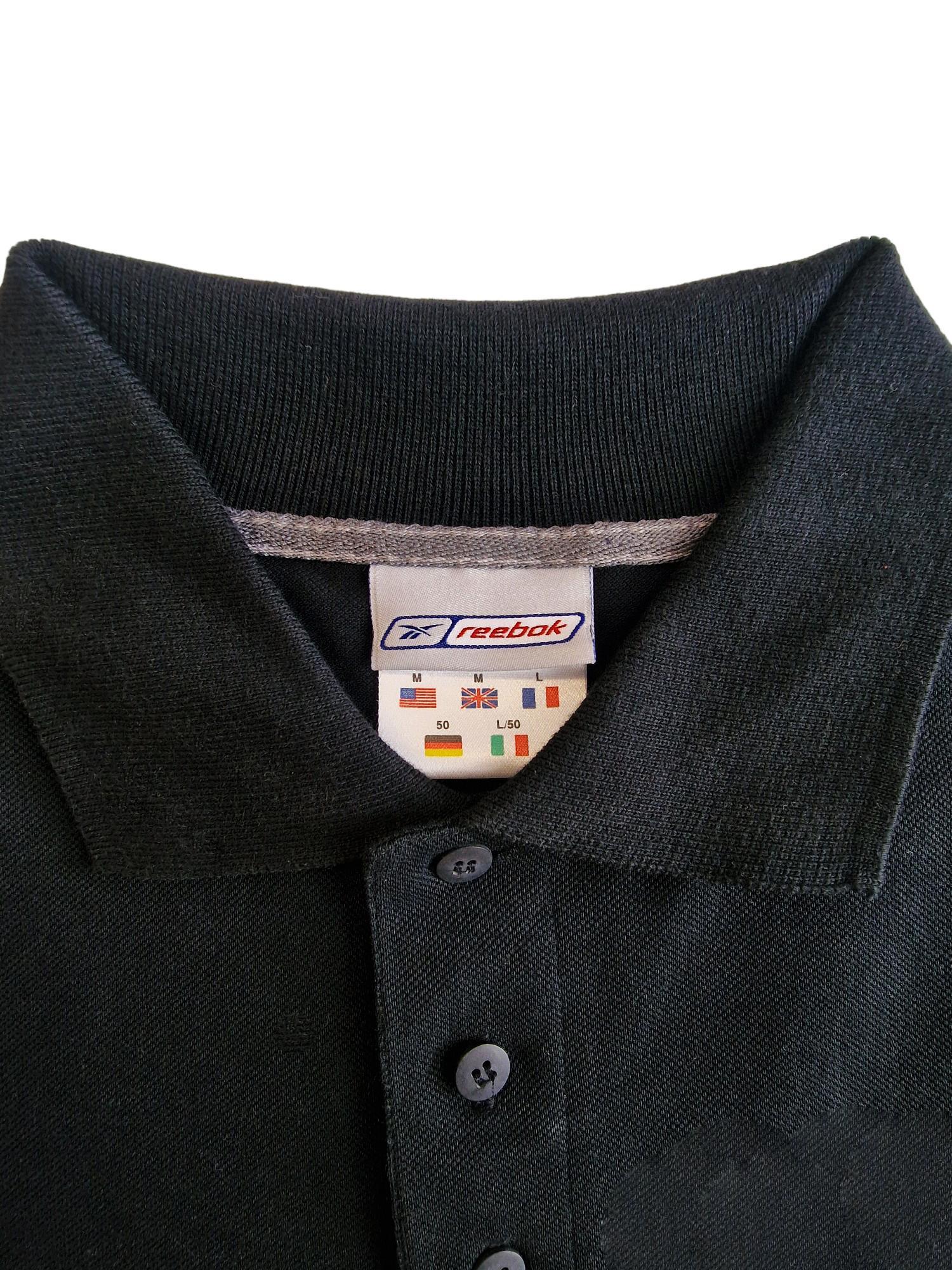 Polo uomo manica corta modello oversize Reebok nero