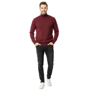 Maglioncino lupetto misto lana merinos da uomo  2xl