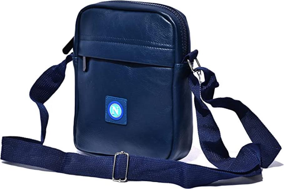 Borsello Enzo Castellano 121543. Marsupio SSC Napoli, prodotto ufficiale, ecopelle, blu