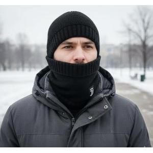 Scaldacollo compatibile con juventus nero con stemma