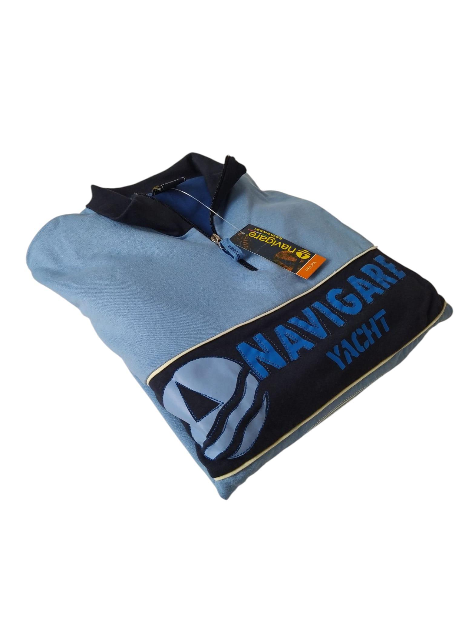 Tuta Homewear uomo felpata zip Navigare Yacht Azzurro