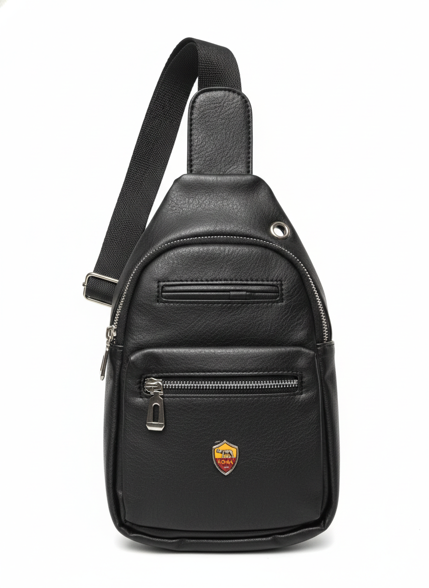 Borsello monospalla in ecopelle compatibile con AS Roma
