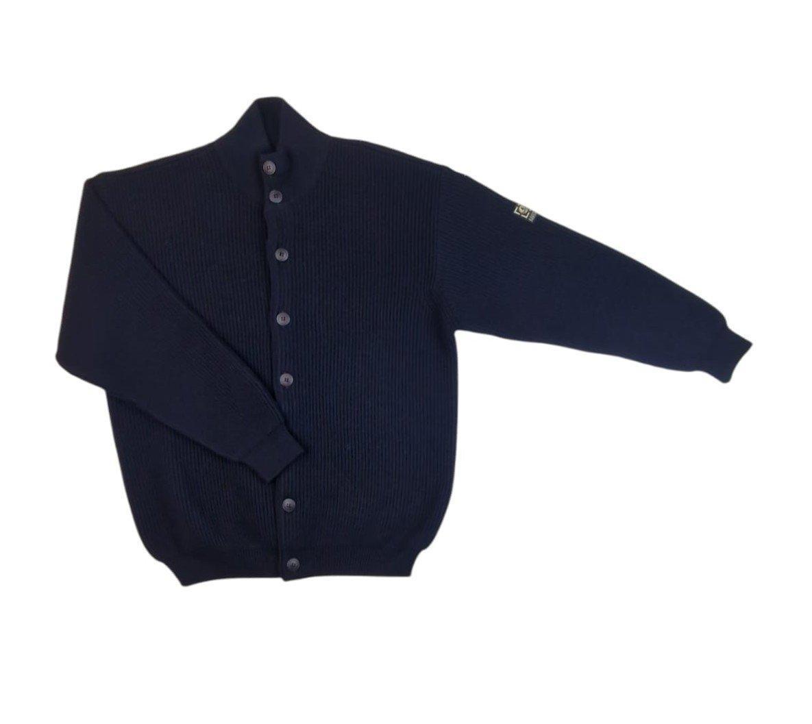 Cardigan misto lana da uomo Navigare blu