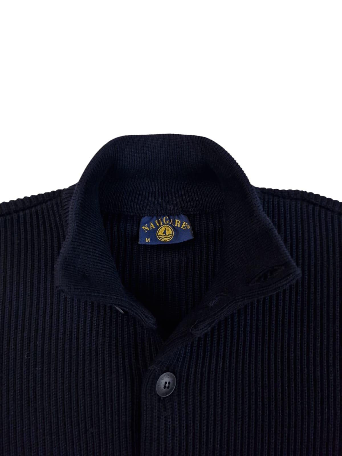 Cardigan misto lana da uomo Navigare blu