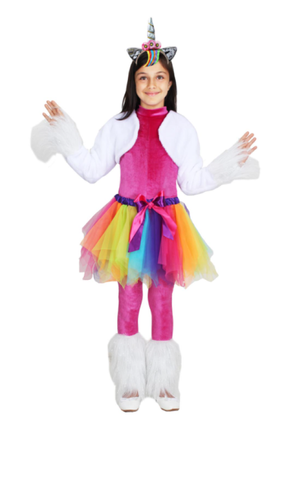 Costume carnevale bambina Unicorno colorato