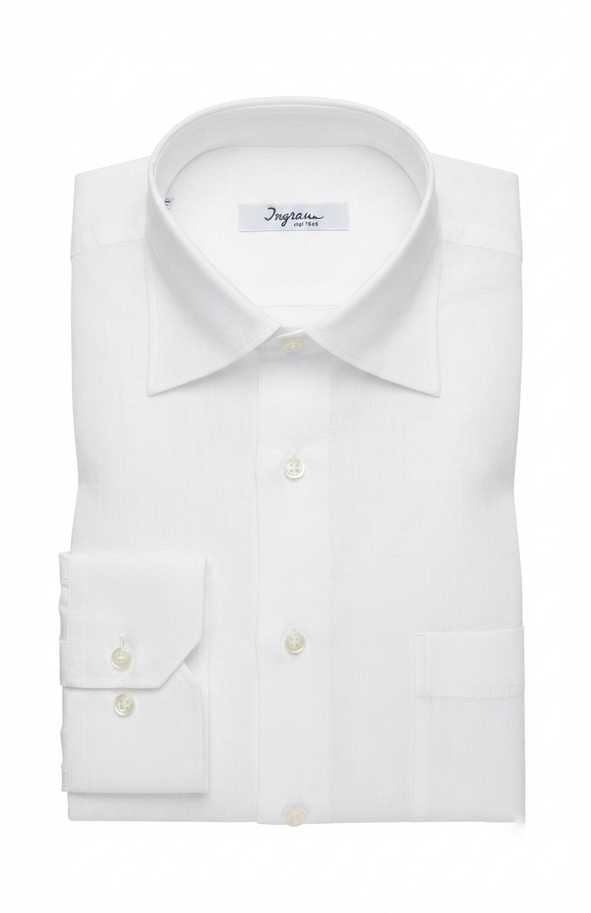 camicia-lino-bianco-02 Camicia puro lino Ingram Classic Fit