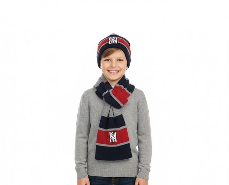 Set zuccotto e sciarpa da bambino Navigare