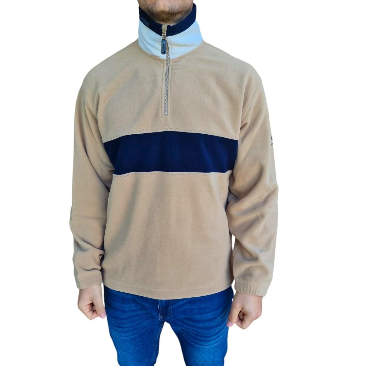 Felpa in pile mezza zip Navigare uomo