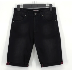 Bermuda denim elast nero leggendario nero