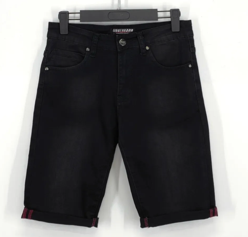 marca generica bermuda denim elast nero leggendario nero - foto 1