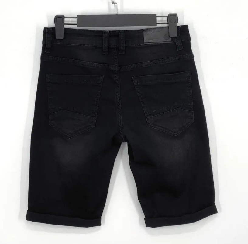 marca generica bermuda denim elast nero leggendario nero - foto 2