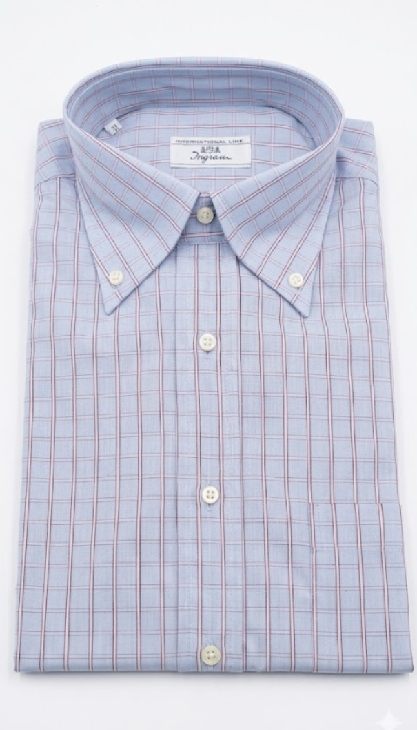 Camicia quadri con taschino Ingram