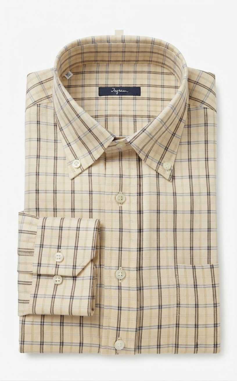 camicia-flanella-cotone-01 Camicia flanella di cotone Ingram uomo
