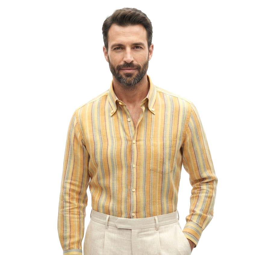 Camicia misto lino cotone Ingram