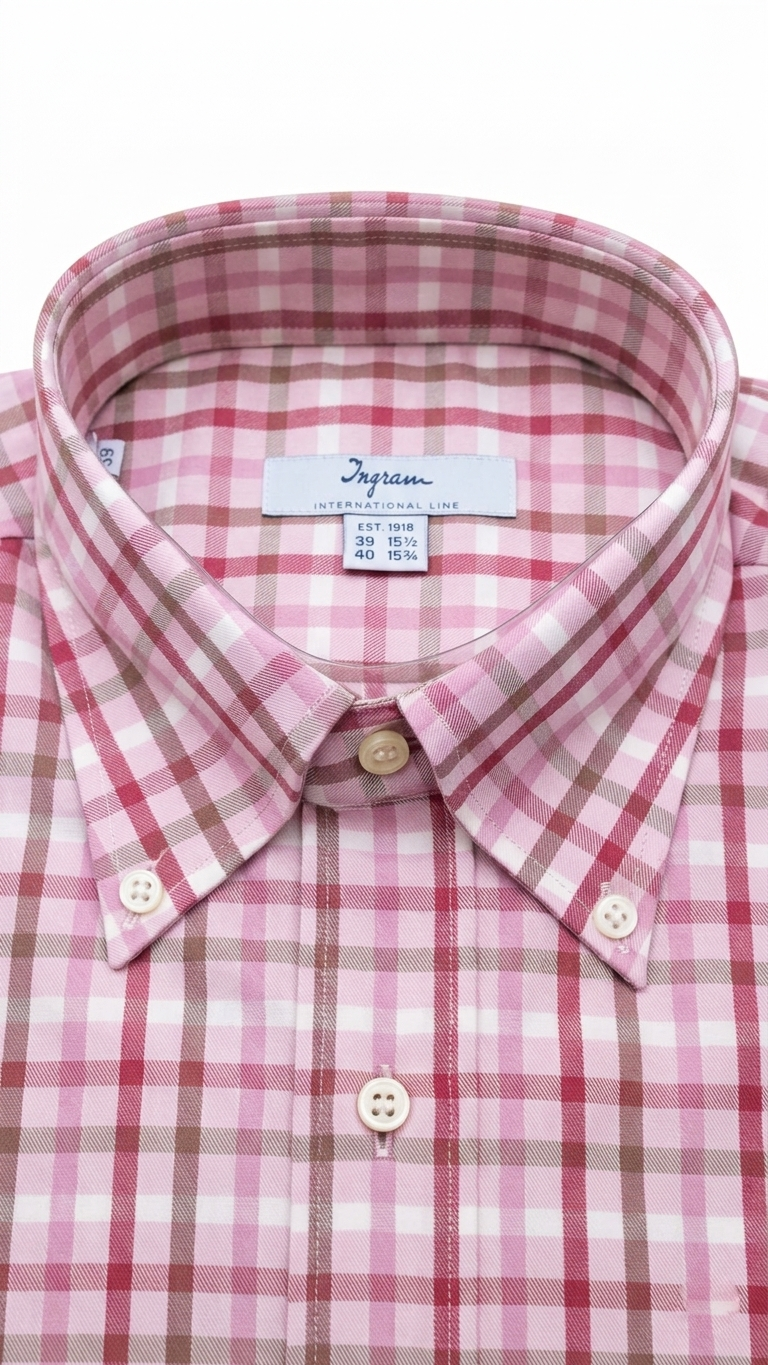 Camicia Ingram Quadri Rosa