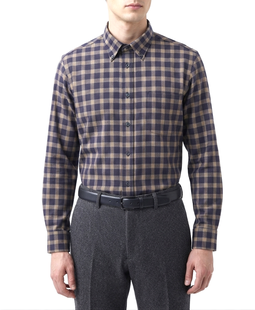 camicia-ingram-quadri-01 Camicia flanella leggera di cotone Ingram