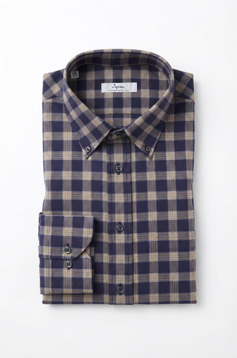 camicia-ingram-quadri-02 Camicia flanella leggera di cotone Ingram