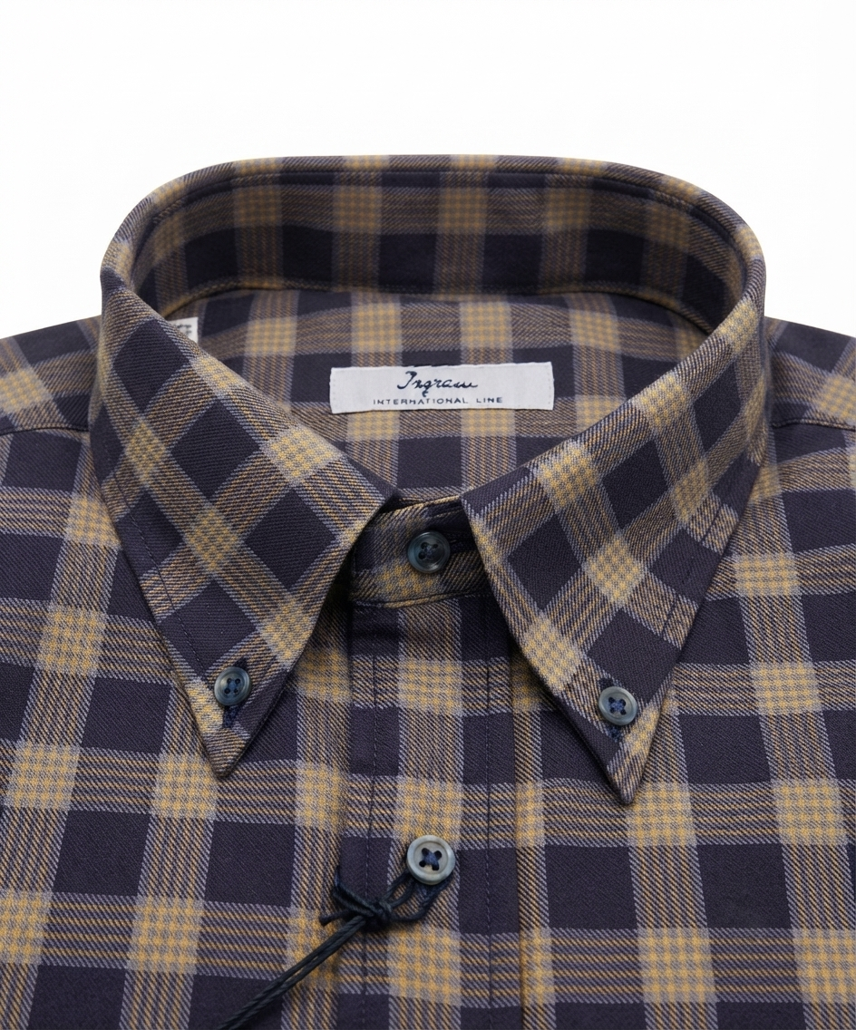 camicia-ingram-quadri-03 Camicia flanella leggera di cotone Ingram