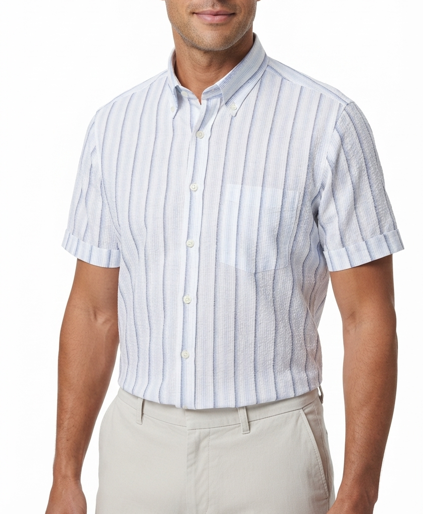 Camicia Ingram maniche corte misto lino