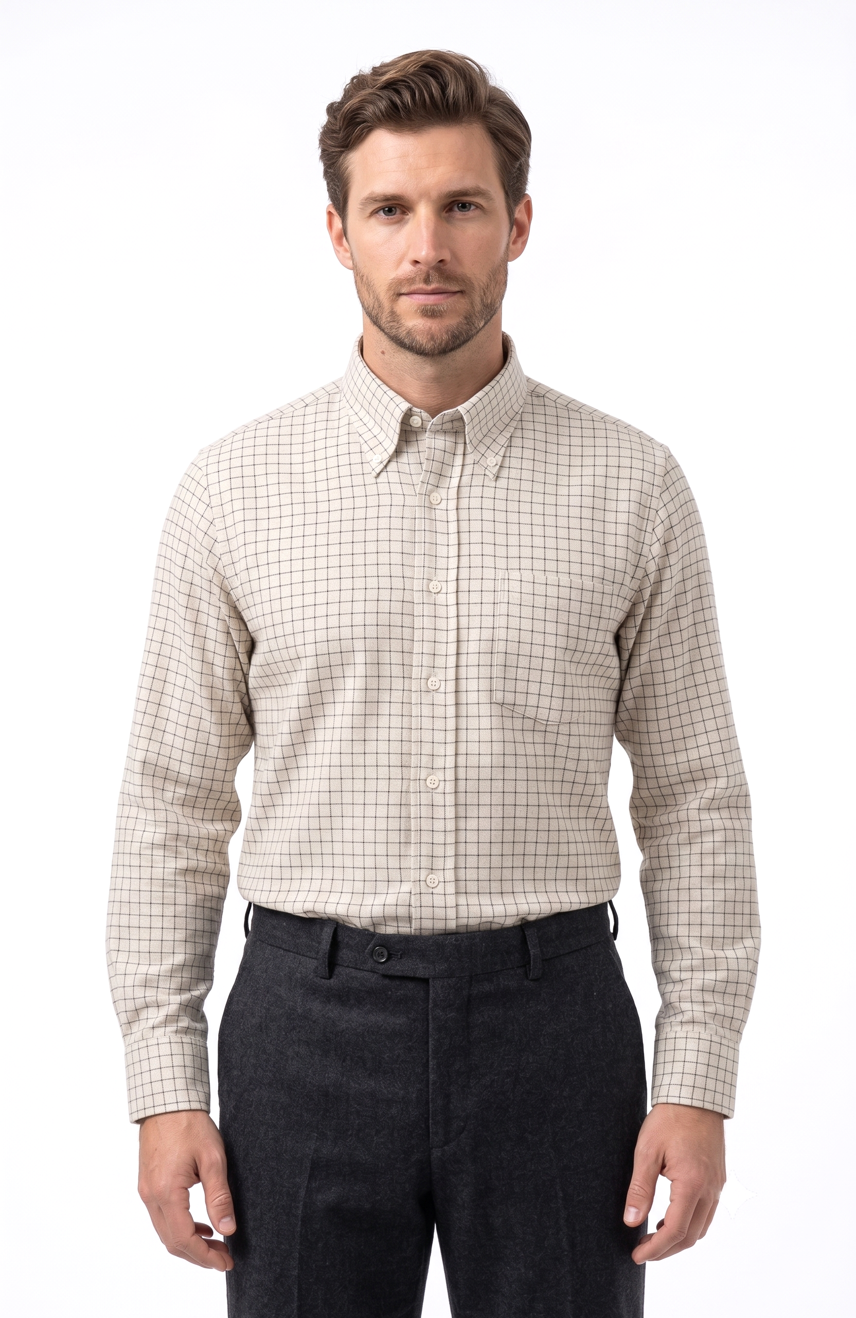 camicia-flanella-02 Camicia flanella di cotone Ingram
