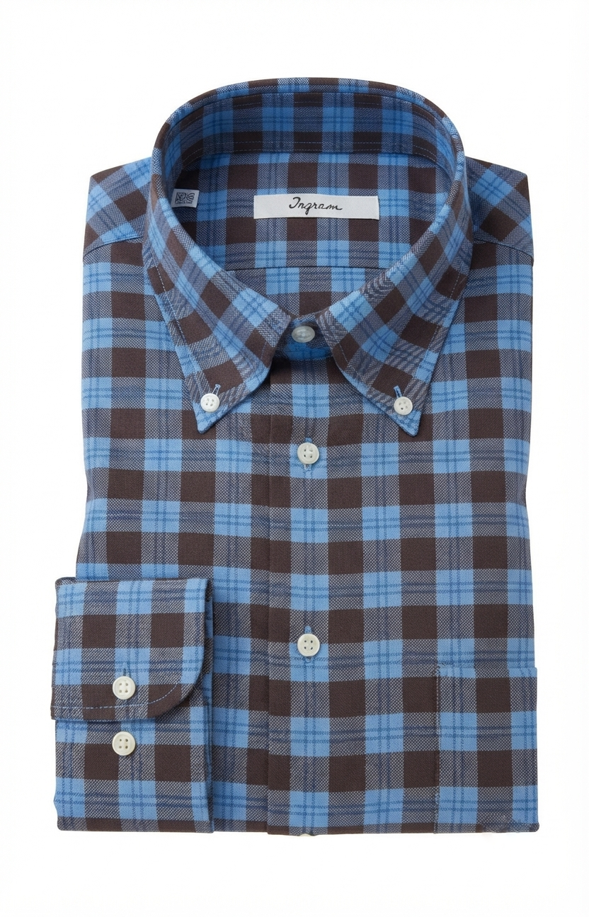 camicia-flanella-01 Camicia flanella di cotone Regular Fit Ingram