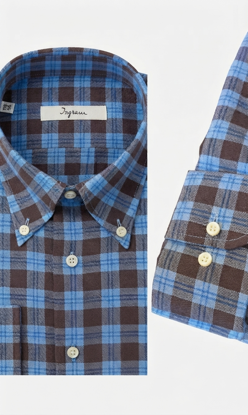 camicia-flanella-03 Camicia flanella di cotone Regular Fit Ingram