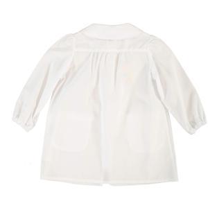 Grembiule asilo bianco bambina zip ricamo fatina