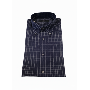 Camicia  classic fit quadri blu
