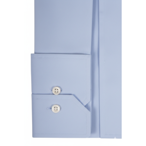 Camicia  classic fit in cotone celeste