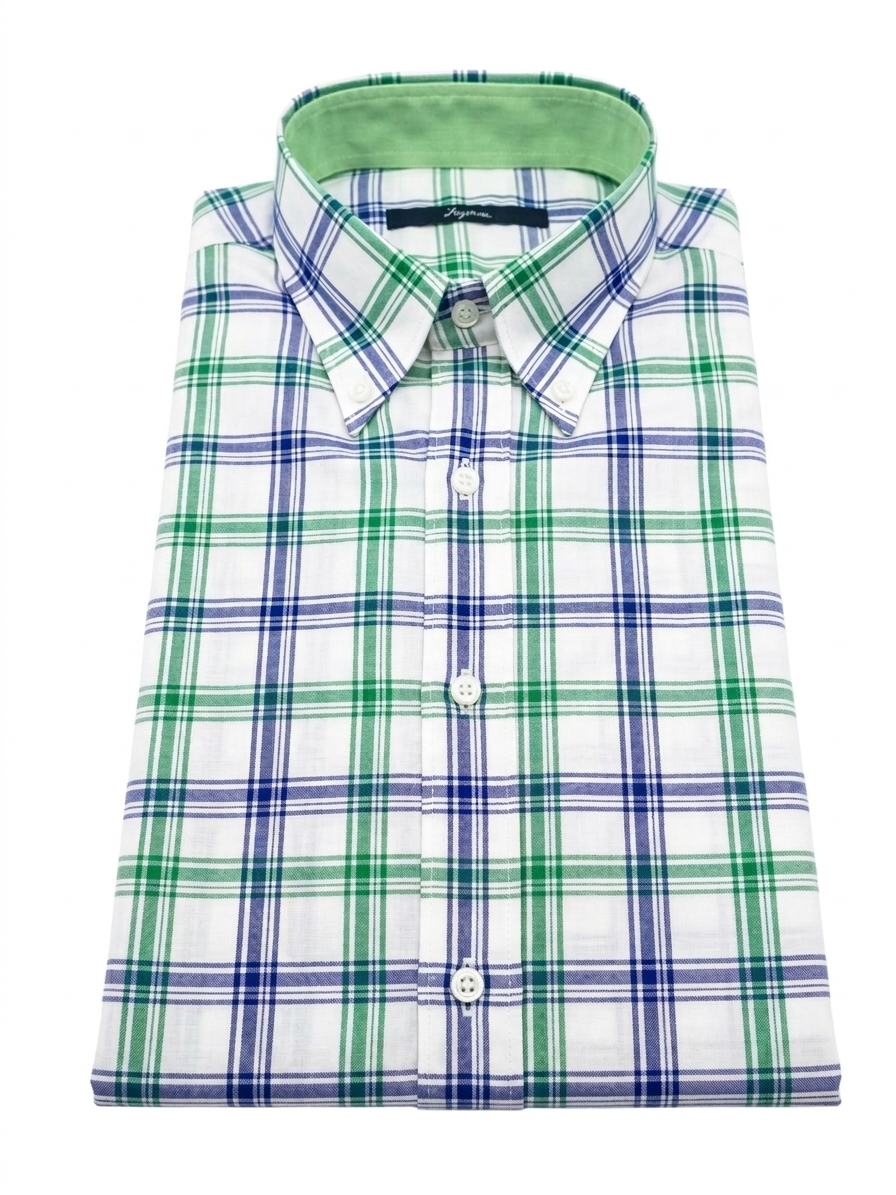 Camicia Slim Fit Ingram quadri in cotone