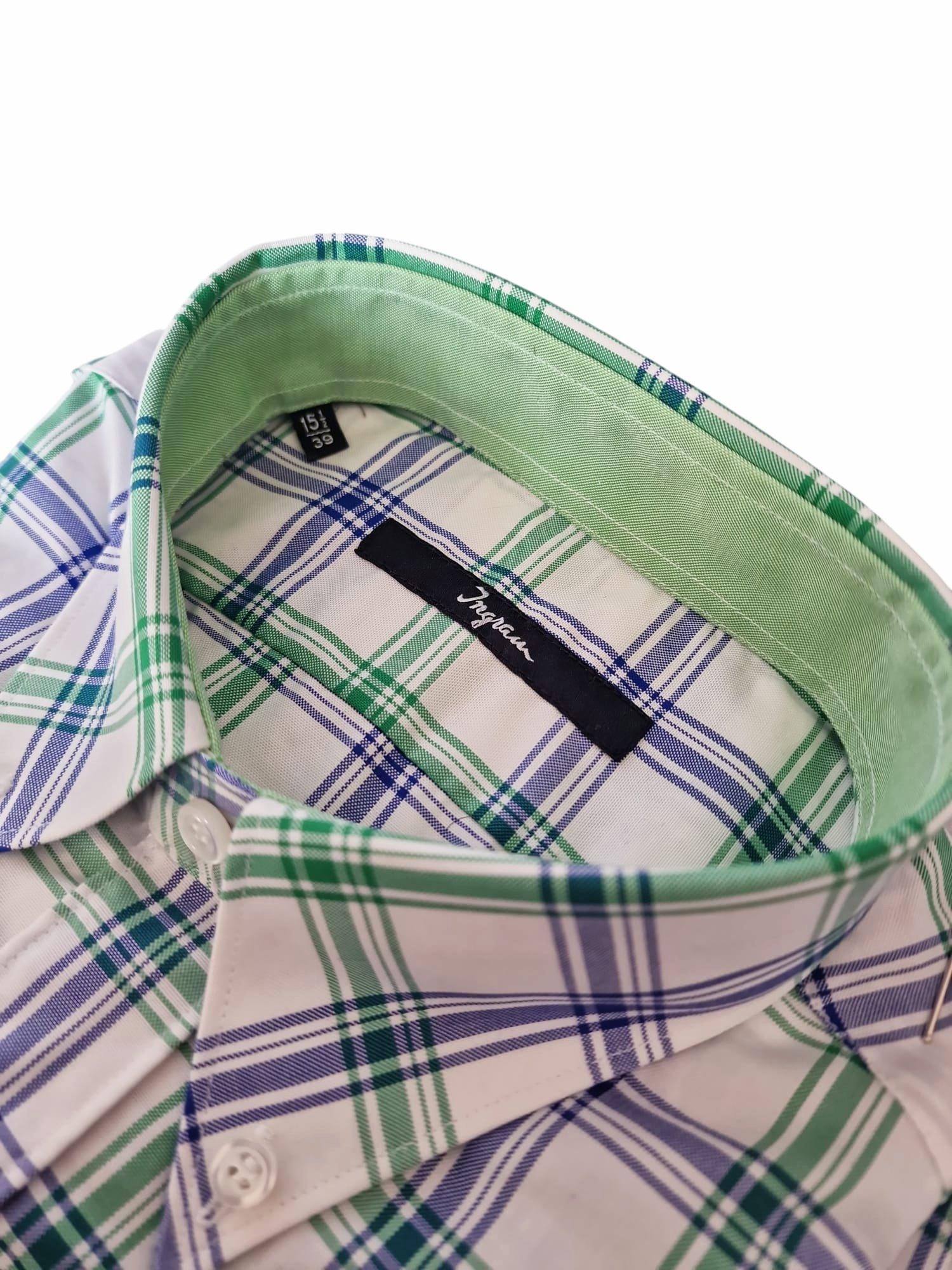 Camicia Slim Fit Ingram quadri in cotone