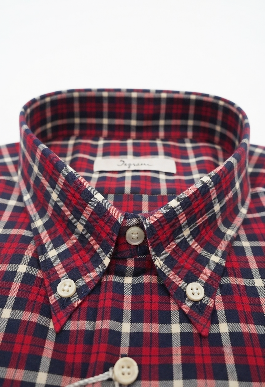 ingram camicia flanella leggera cotone ingram - foto 3