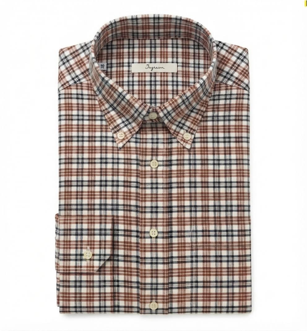 camicia-flanella-quadri-01 Camicia flanella leggera di cotone Ingram