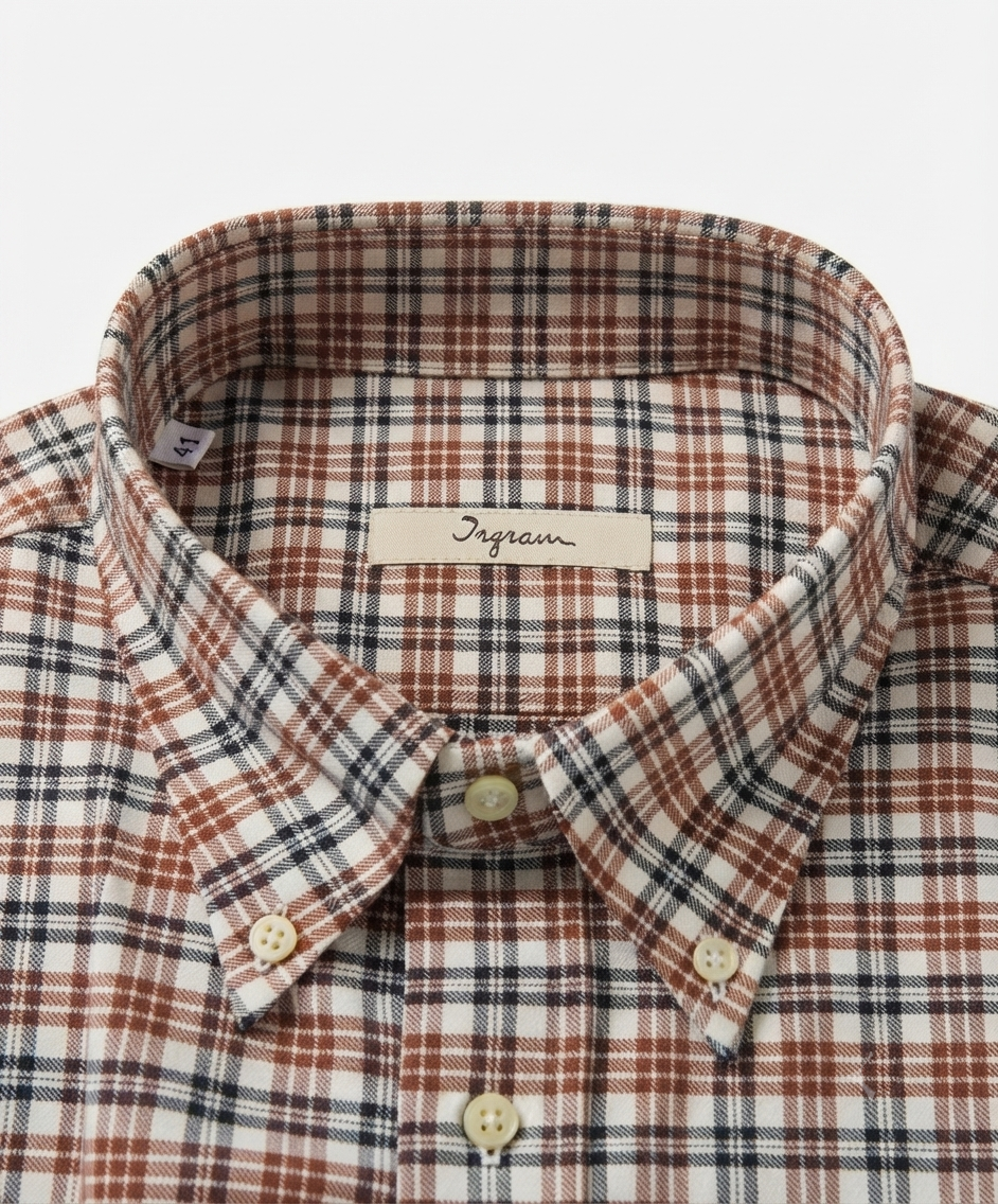 camicia-flanella-quadri-02 Camicia flanella leggera di cotone Ingram