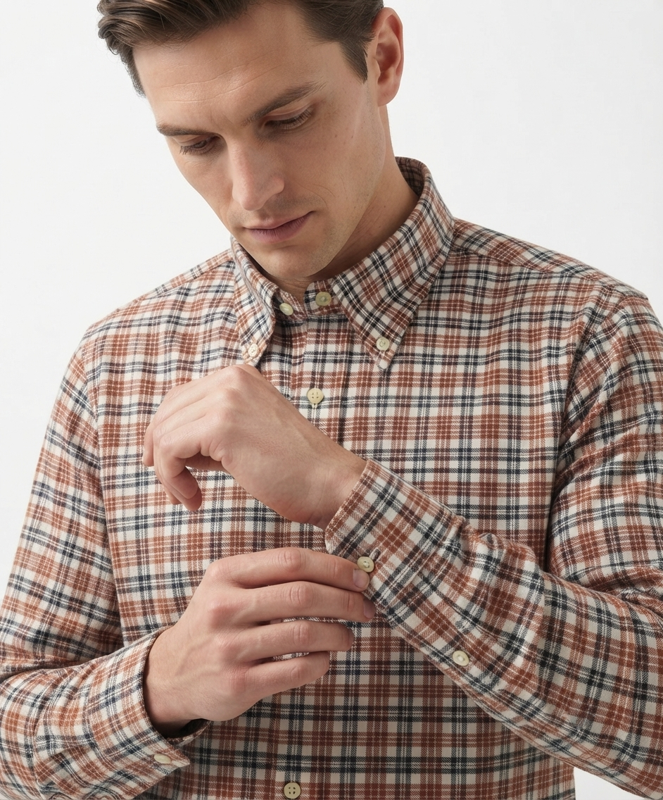 camicia-flanella-quadri-02 Camicia flanella leggera di cotone Ingram