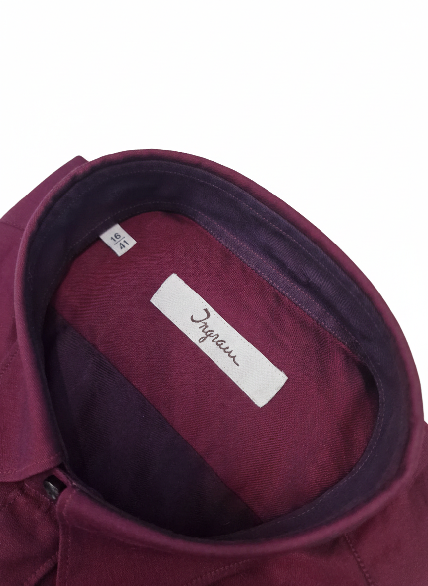 Camicia Slim Fit Ingram uomo bordeaux