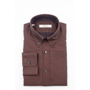 Camicia slim fit  uomo marrone