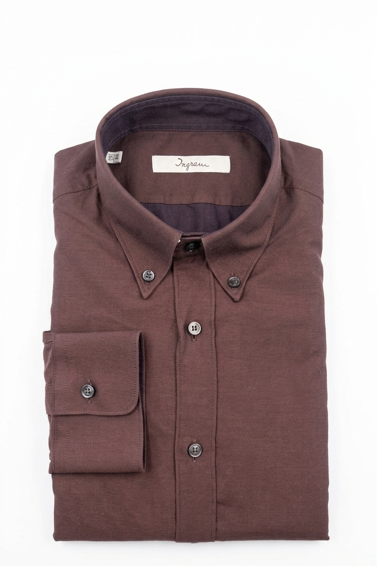 Camicia Slim Fit Ingram uomo marrone
