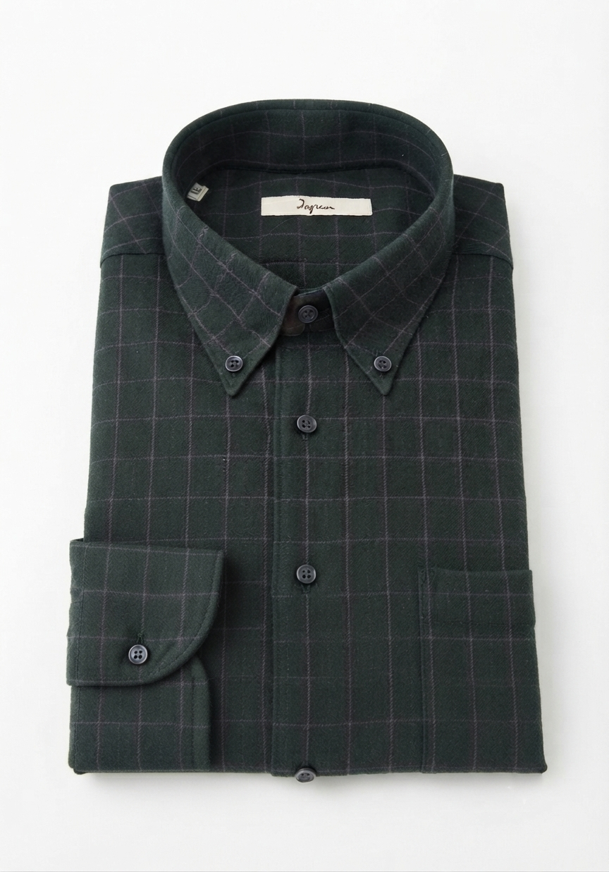 camicia-uomo-02 Camicia flanella di cotone Ingram uomo