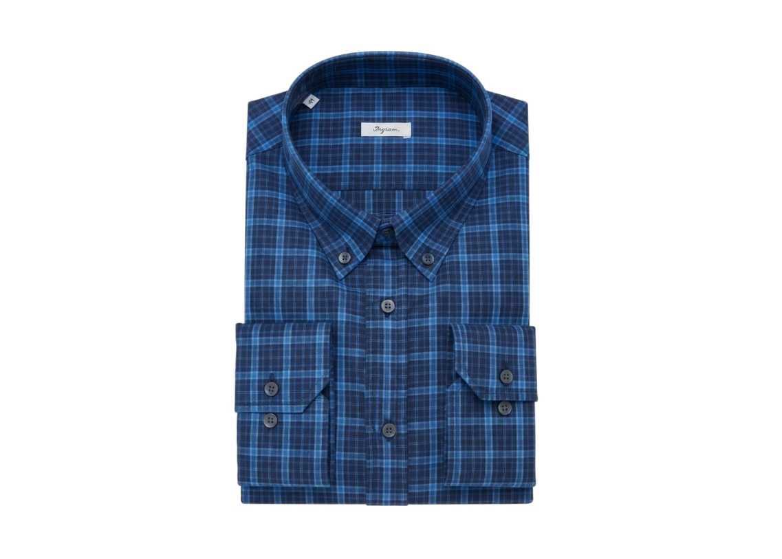 Camicia flanella di cotone quadri Ingram