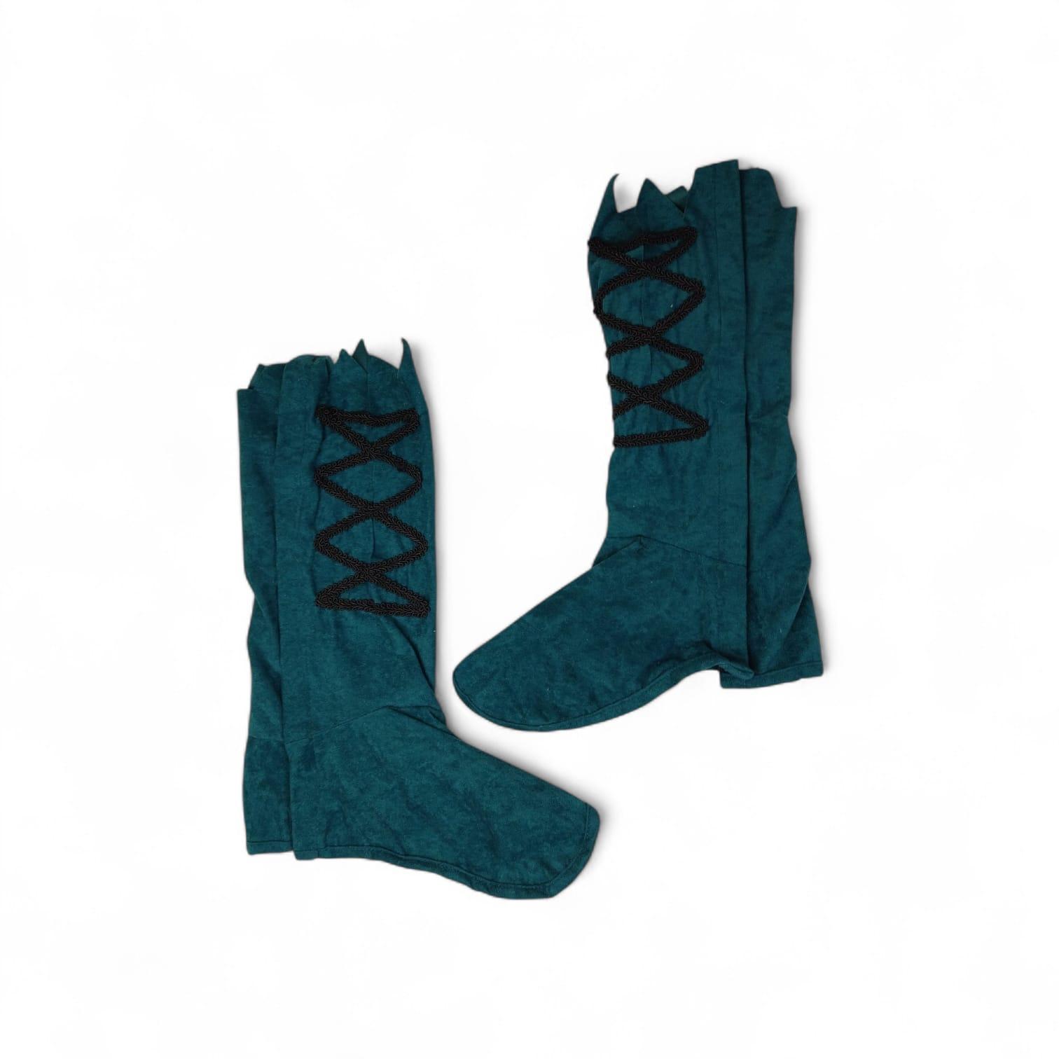 Vestito Carnevale bambina Strega fata del bosco Verde Arancio