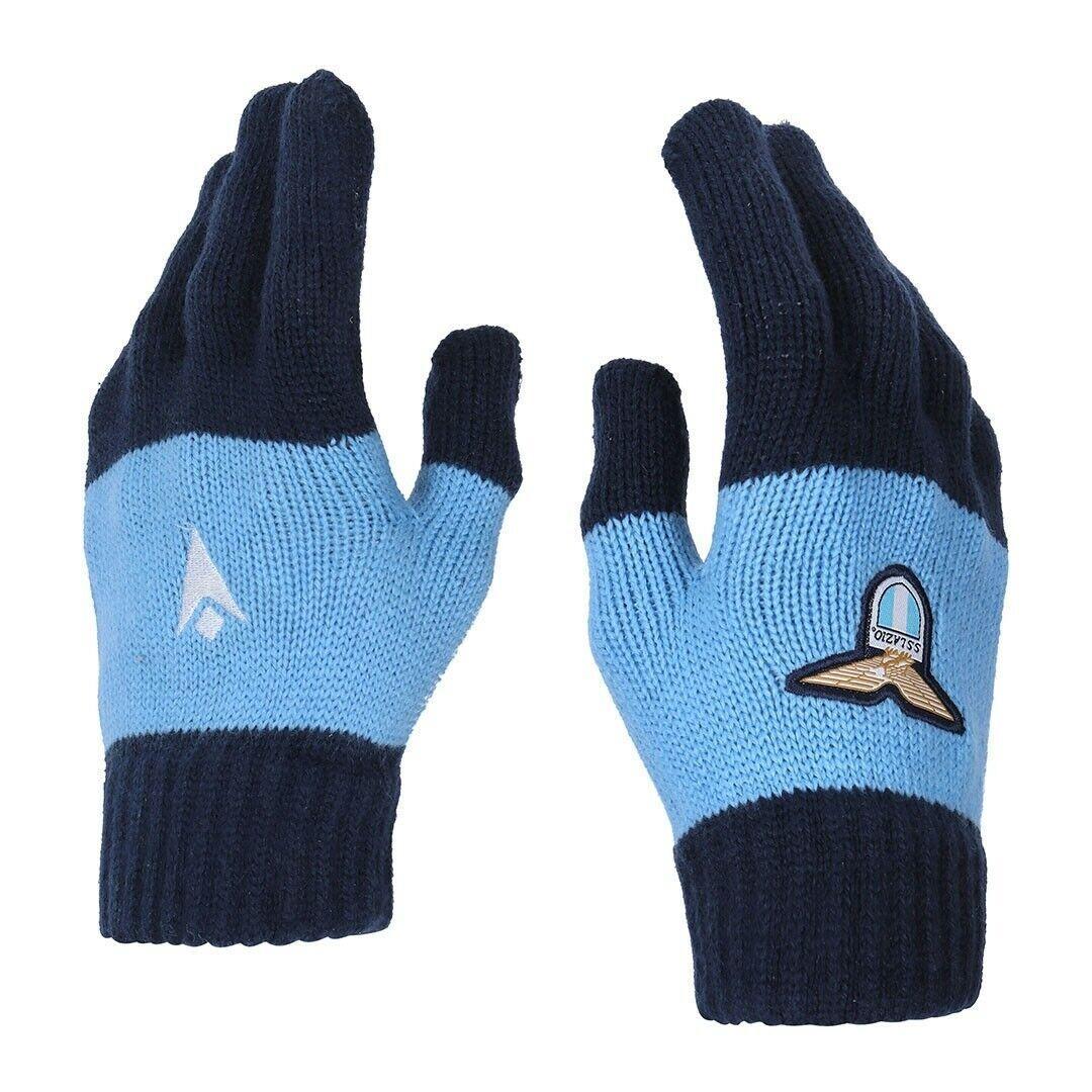 Guanti SS Lazio blu con stemma taglia L