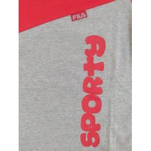 Pigiama  bambino scollo v grigio rosso