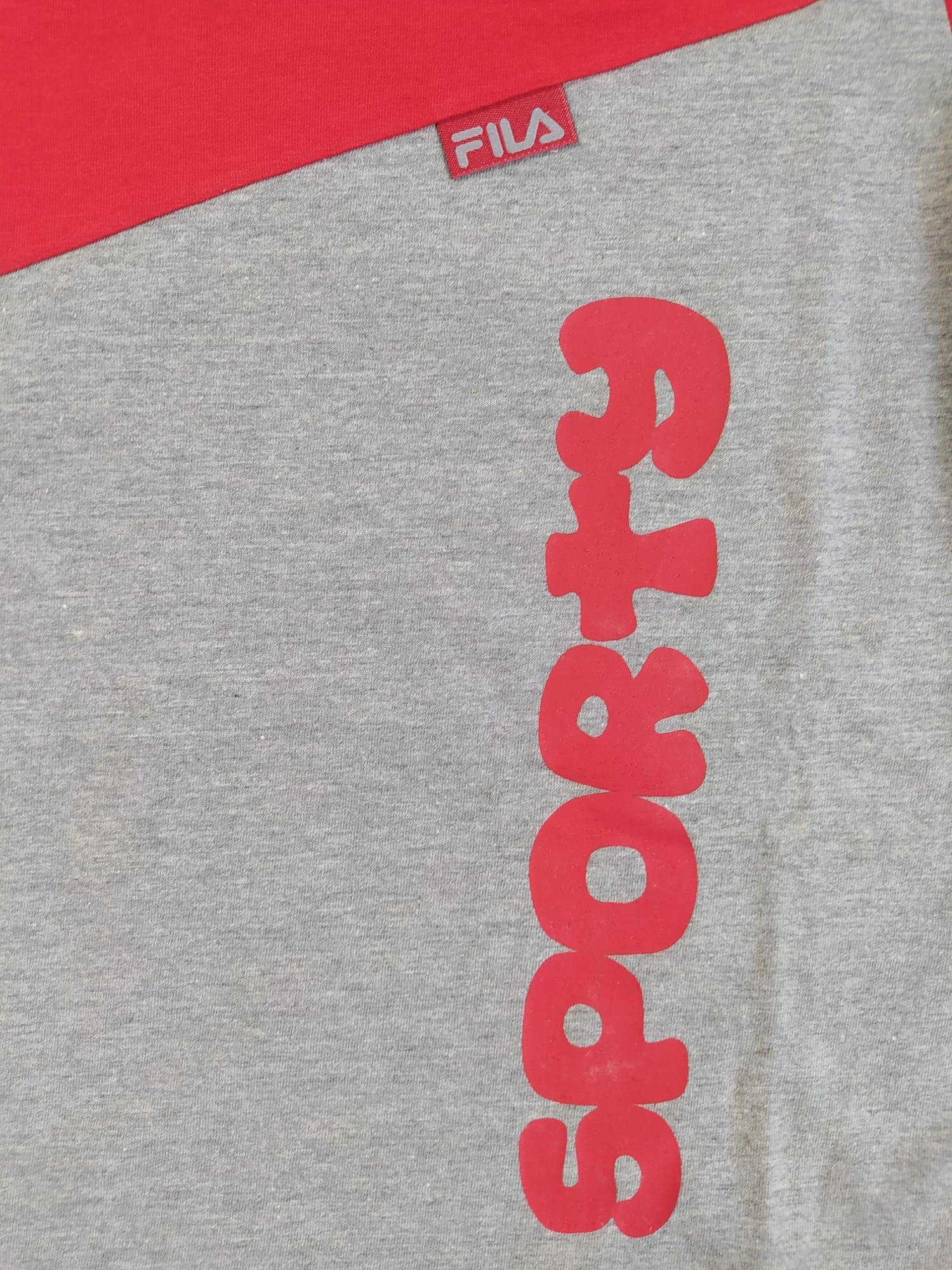 Pigiama Fila bambino scollo V grigio Rosso